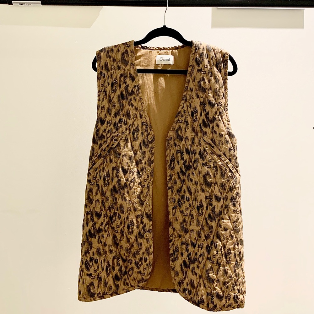 GANNI Leopard Oversized Vest